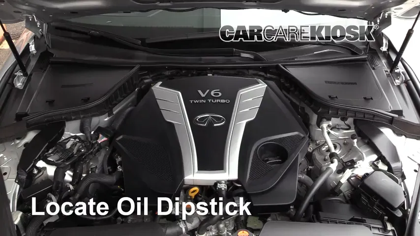 2017 Infiniti Q60 Premium 3.0L V6 Turbo Oil Check Oil Level